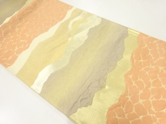 遠山模様織出し袋帯